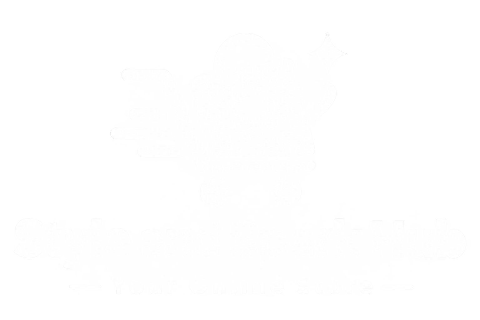 white shopping cart logo and wordmark